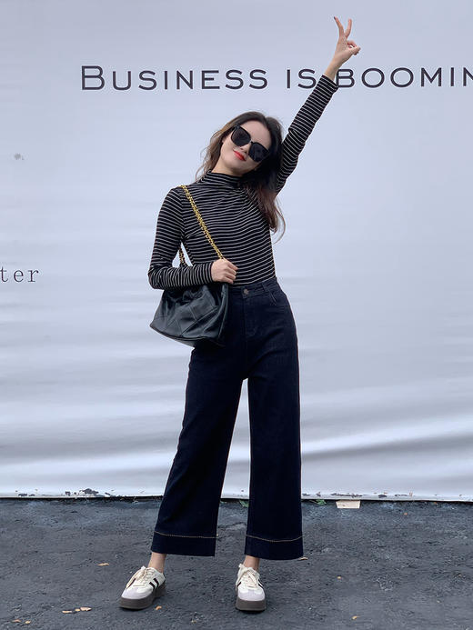 【百图lulu定制】【羊毛桑蚕丝T恤】九色 半高领 羊毛桑蚕丝 长袖T恤 商品图2