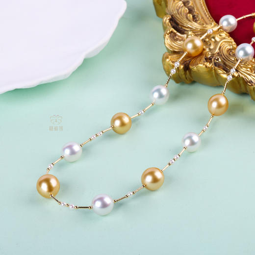 【金色年华】白+金满天星项链   ZX251010801 商品图2