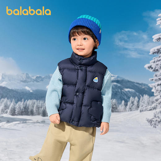 【商场同款】巴拉巴拉宝宝羽绒马甲男童宽松立领外套2025冬装新款 商品图2