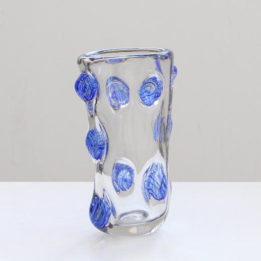 现代手工透明厚重玻璃花器摆件设计师样板间售楼处客厅软装饰简约 商品图3