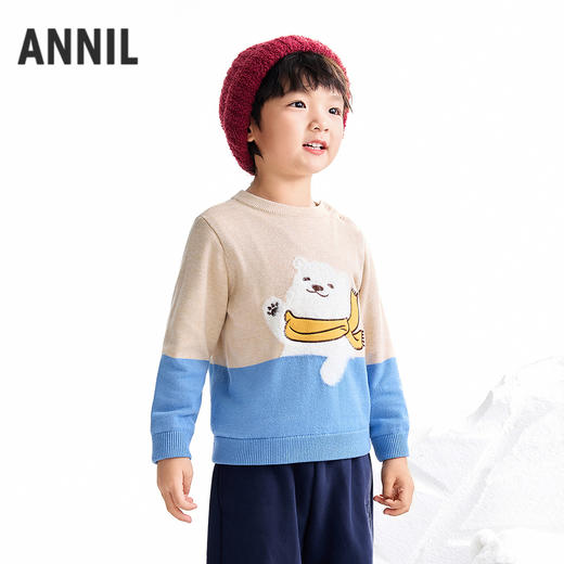 【实体店同款】男童圆领针织上衣冬季新款安奈儿童装XB544027 商品图2