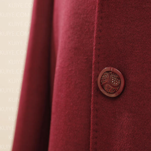 【福天华】高品质寿服毛粘女大衣（紫红、紫色）百年工艺传统寿衣 商品图9