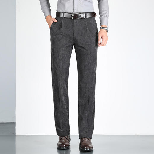 罗蒙秋冬款休闲裤男士复古灯芯绒舒适商务风上班通勤休闲长裤子男 商品图1