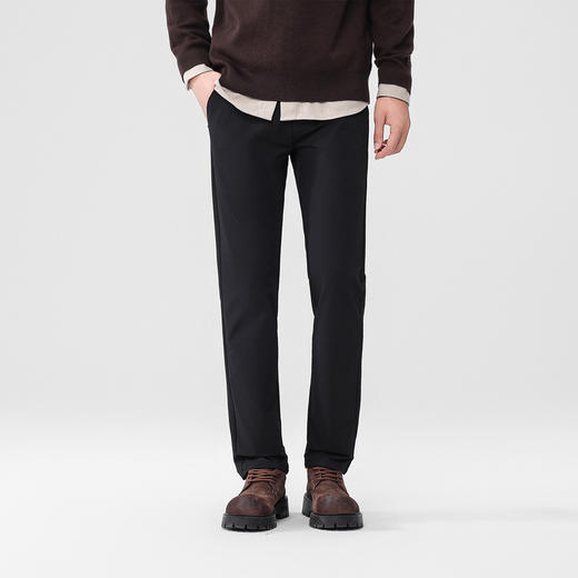 罗蒙秋冬休闲裤户外暗纹肌理创新如意腰头设计百搭日常显腿长长裤子男 商品图3