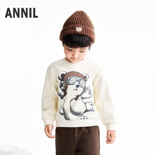 【实体店同款】男童圆领针织卫衣冬季新款安奈儿童装XB541073 商品图2