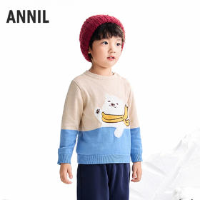 【实体店同款】男童圆领针织上衣冬季新款安奈儿童装XB544027