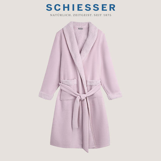 【深冬一体绒加厚】SCHIESSER德国舒雅女士一体绒360G厚款睡袍（实物颜色接近首图）31/25711R 商品图0