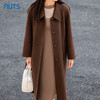 NUTS商场同款冬款咖色气质高级感复古双面呢大衣中外套女4431509A1 商品缩略图3