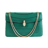 【95新】BVLGARI宝格丽绿色蛇头包SERPENTI FOREVER系列大号链条包单肩包女士181025JJ06 商品缩略图0