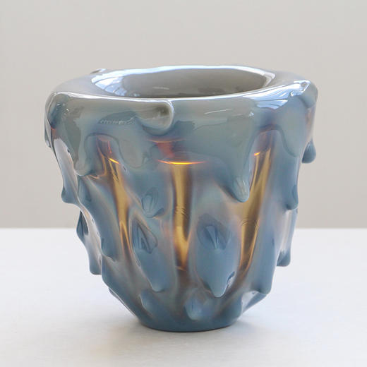 创意设计师北欧玻璃花瓶轻奢摆件干花插水培琉璃花器客厅现代简约 商品图8