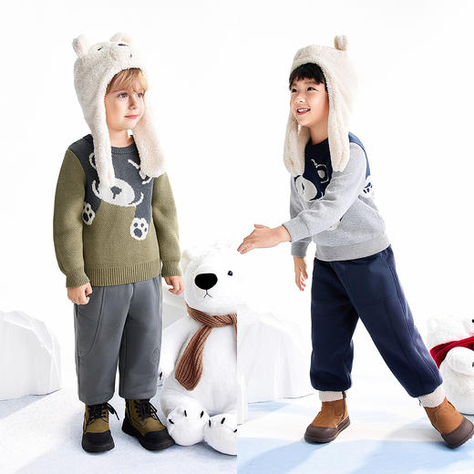 【实体店同款】男童圆领针织上衣冬季新款安奈儿童装XB544023 商品图3