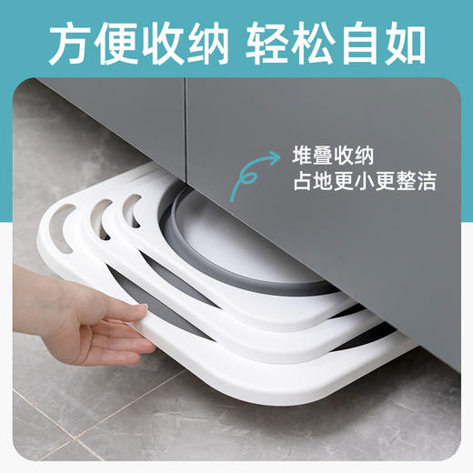 【茶花】可折叠脸盆新生儿专用脸盆洗脸洗脚 商品图2