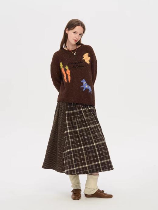 local tag/lt25awk28/棕色系双面长裙 商品图2