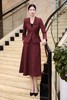 SZ6A01_胭脂色_上衣外套_秋冬_V领一粒扣收腰修身亮丝提花西装_高级女装_BERNIEELEN 伯妮斯茵 商品缩略图3
