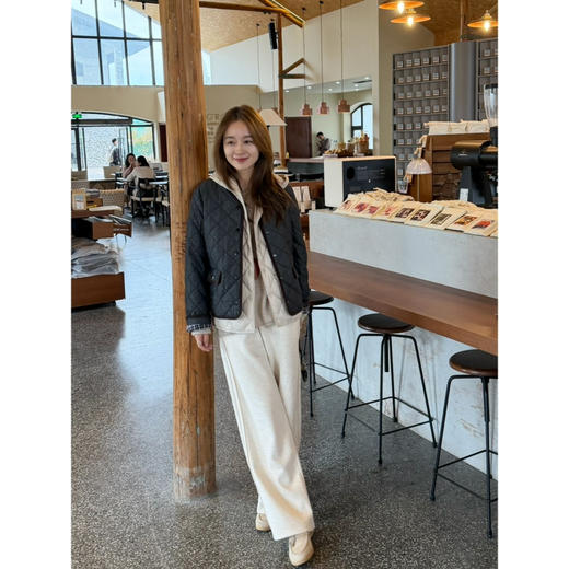 2510413    z菱形格 短款棉服 土壤牛仔 软糯 商品图8