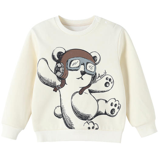 【实体店同款】男童圆领针织卫衣冬季新款安奈儿童装XB541073 商品图5