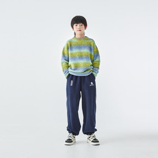 蓝汽水绒里收褶卫裤844B258051JX 商品图4