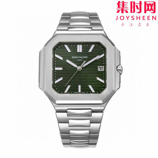 BBF百达翡丽CUBITUS系列 方形鹦鹉螺5821 牛油果绿 小电视 丹东330一体机 男士腕表 表径45mm 商品图0