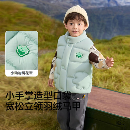 【商场同款】巴拉巴拉宝宝羽绒马甲男童宽松立领外套2025冬装新款 商品图3