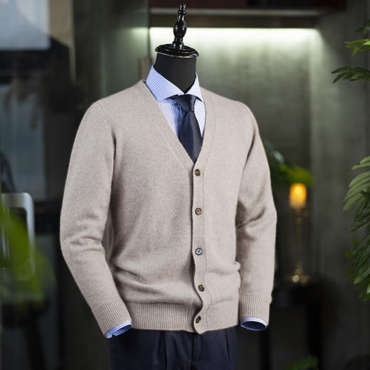 新款秋冬男士羊毛/羊绒混纺 立领/V领纽扣开衫毛衣 多色可选-不退不换 商品图6
