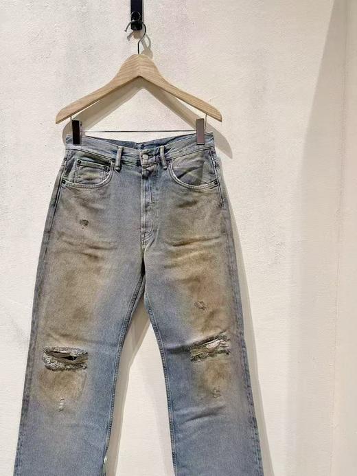 中性款破洞牛仔裤长裤001 商品图2