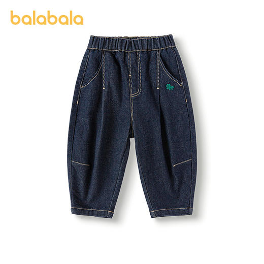 巴拉巴拉宝宝牛仔裤儿童男童萝卜裤秋冬2025新款长裤 商品图4