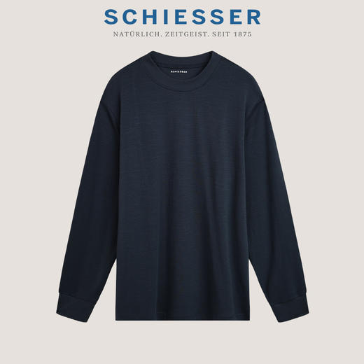 【经典半高领 必备外穿卫衣】SCHIESSER 德国舒雅男士100%棉200G 中厚半高领打底外穿卫衣39/26183U 商品图8