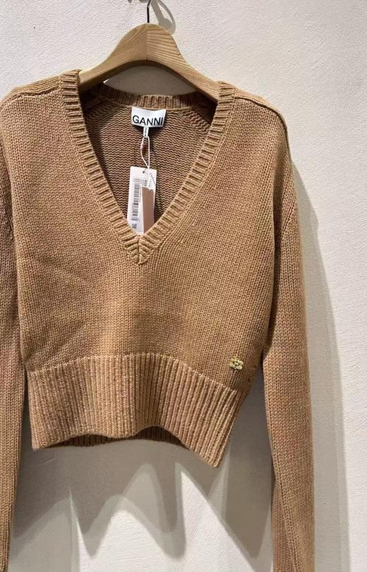 女款V领针织毛衣 商品图2