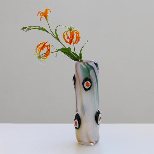 轻奢风古法琉璃花瓶玻璃软装水培装饰玄关走廊电视柜装 商品图3