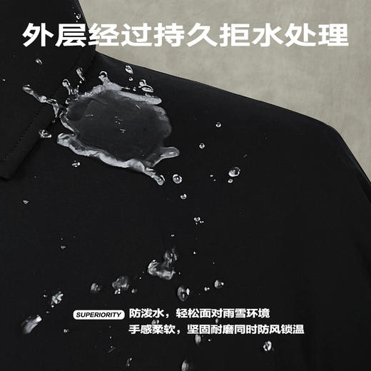 NPC潮牌防泼水衬衫羽绒夹克哑光防皱国潮羽绒服秋冬NP36DJ14 商品图4