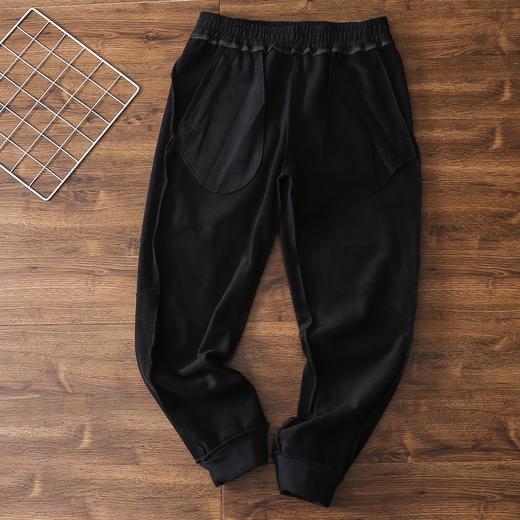 笛桑特梭织锦纶面料 秋冬新品加绒摇粒绒男士运动休闲长裤 束脚裤跑步裤舒适耐磨透气户外长裤！ 商品图4