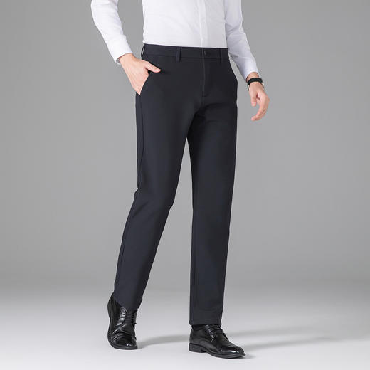 【奥粒绒加绒裤】罗蒙休闲裤男士加绒款商务版保暖舒适易打理休闲长裤 商品图2