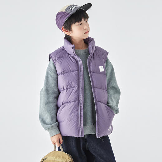 蓝汽水中厚羽绒马甲885B258040JX 商品图3