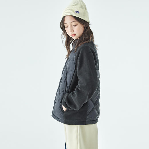 棵初轻薄摇粒绒拼接羽绒服876K258065CD 商品图5