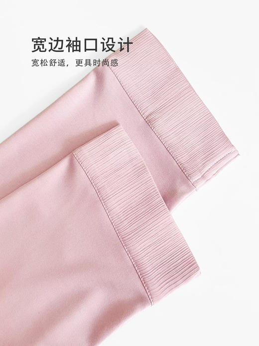 【双皮奶丝】SCHIESSER德国舒雅莫代尔氨纶双面，翻驳领开衫套装，领子袖口，袋口增加顺色压皱仿真丝面料装饰31/25576H 商品图6