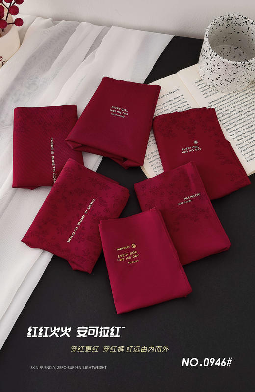 0946女士无痕内裤安克拉红 商品图1