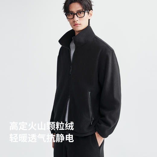 棉仓367808008-抗静电轻暖立领抓绒外套 商品图2