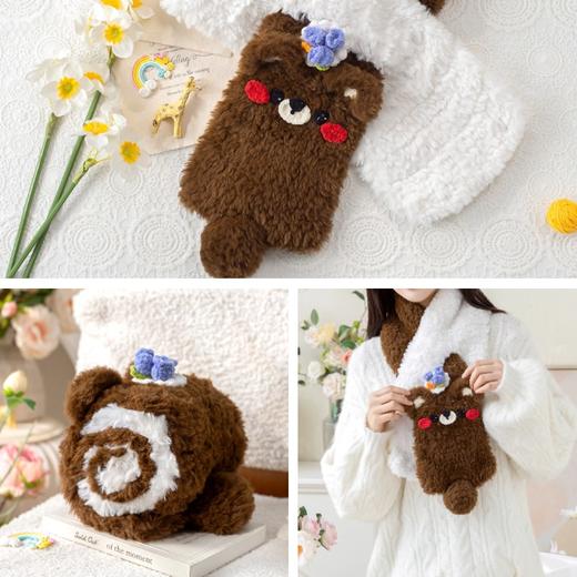 苏苏姐家萌宠瑞士卷围巾手工diy编织钩针毛线团自制围巾材料包 商品图2