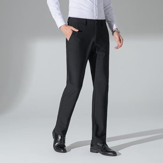 罗蒙冬季加绒男士休闲裤保暖舒适不易掉色轻商务风版型通勤上班休闲长裤子男 商品图4