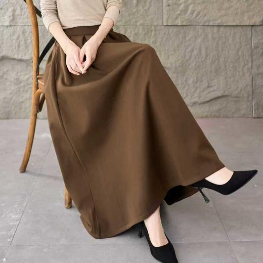 2025秋冬季新款高腰复古文艺半身裙显瘦中长款长裙印花碎花半身裙 商品图4