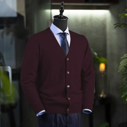 新款秋冬男士羊毛/羊绒混纺 立领/V领纽扣开衫毛衣 多色可选-不退不换 商品图9