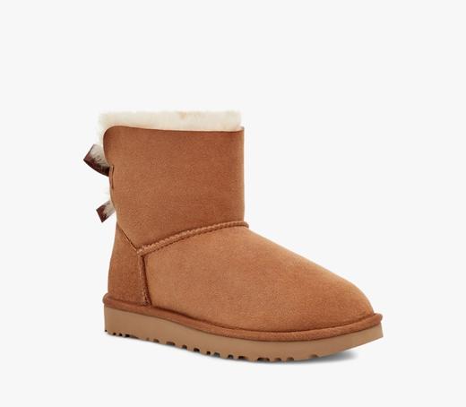 心选丨【甜酷御寒】UGG蝴蝶结短靴雪地靴冬季女士休闲舒适保暖平底鞋【奥莱热卖】顺丰直发！ 商品图0