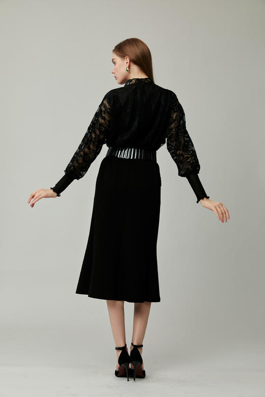 SAFICOO 优雅女人 上松下紧 收腰放摆式连衣裙 商品图4