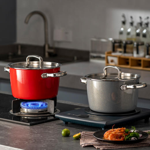 【神田KANDA】钛彩米微压炖锅 22cm（含硅胶勺） 商品图0