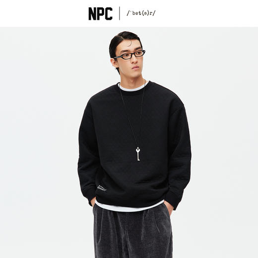 NPC潮牌升级2.0鹅绒菱格卫衣6层保暖男百搭保暖舒适NP59ST07 商品图0
