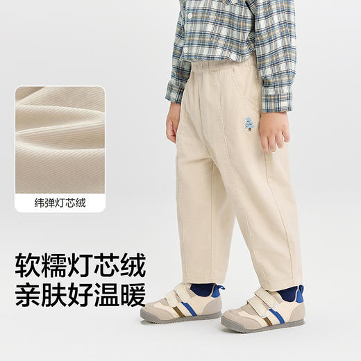 巴拉巴拉balaOne宝宝长裤宽松萝卜裤灯芯绒2025秋季新款婴儿裤子 商品图3
