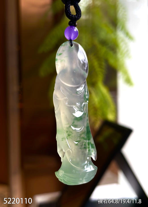 玻璃种飘花观音素件【5220110】具体价格微信咨询 商品图5