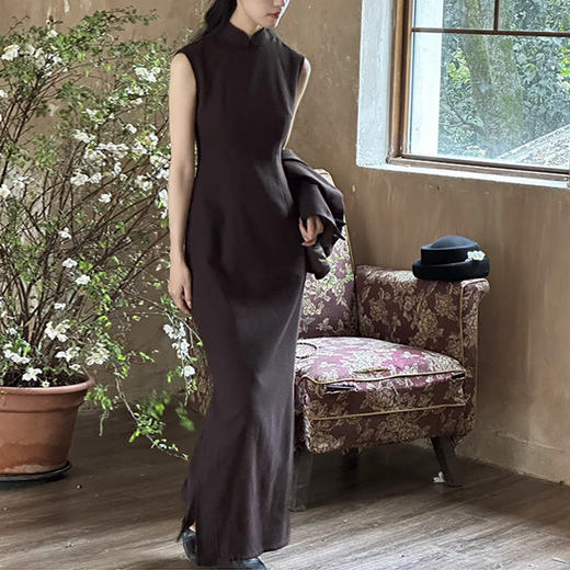 裁缝学苑AQ561新中式无袖旗袍小套装纸样女装复古立领修身外套两件套样板 商品图4