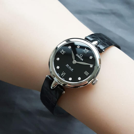 【95新】OMEGA 欧米茄424.13.27.60.51.001碟飞系列石英机芯钻石刻度27MM（女款）131025NJS22 商品图7