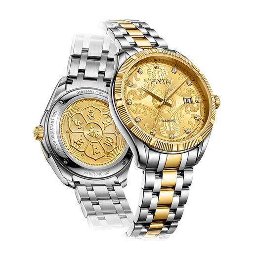 飞亚达祈福系列对表“万代呈祥”自动机械腕表GA888001.TGT 商品图2